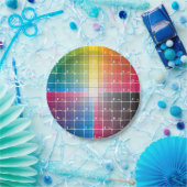 kleurenraster op papieren borden papieren bordje (Feest)