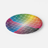 kleurenraster op papieren borden papieren bordje (Gekanteld)