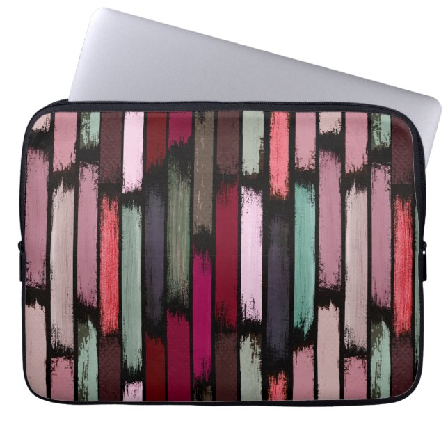 Kleurenregen 3 laptop sleeve (Voorkant)