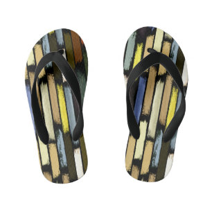 Kleurenregen 4 kinder teenslippers