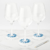 Kleurenregen 7 wijnglaslabel (Set)