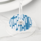 Kleurenregen 7 wijnglaslabel (Dichtbij)