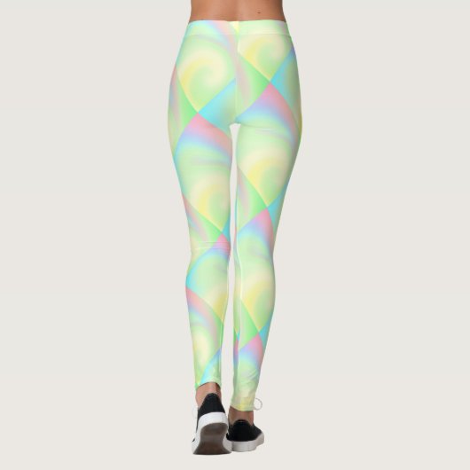 Kleurenregenboog van pasta leggings (Achterkant)