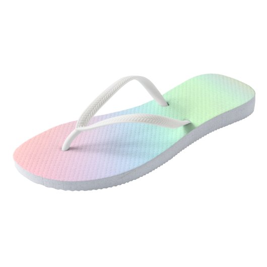 Kleurenregenboog van pasta teenslippers (Schuin)