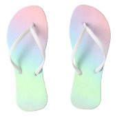 Kleurenregenboog van pasta teenslippers (Voetbed)