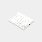 Kleurenregenboogdog pasten 4x3 gelaagd post-it® notes (Schuin)