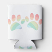 Kleurenregenboogdog plakken blikjeskoeler (Achterkant)