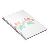 Kleurenregenboogdog plakken notitieboek (Rechterzijde)