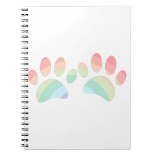 Kleurenregenboogdog plakken notitieboek