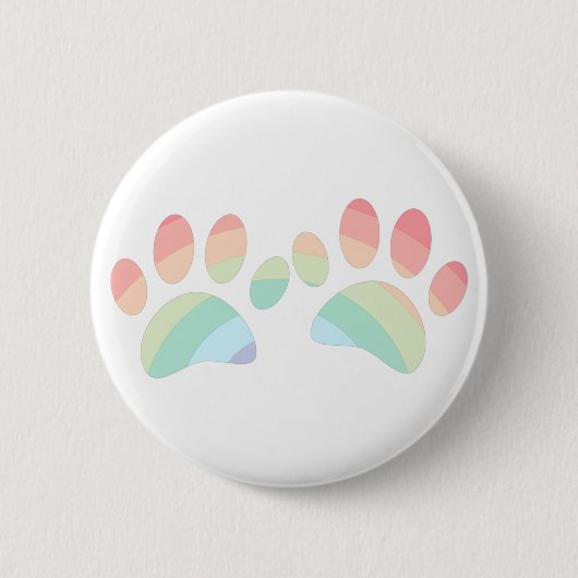 Kleurenregenboogdog plakken ronde button 5,7 cm (Voorkant)