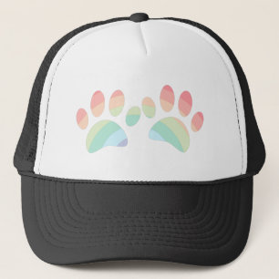 Kleurenregenboogdog plakken trucker pet