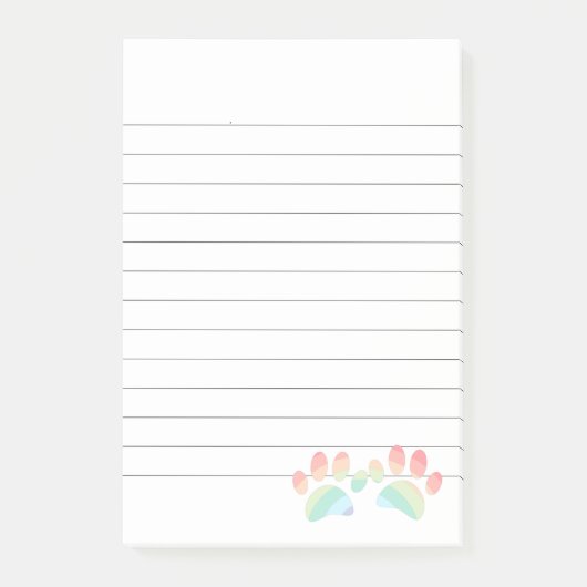 Kleurenregenboogdog verven geraffineerde verven post-it® notes (Voorkant)