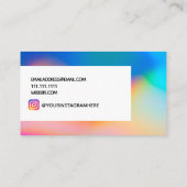 Kleurenrijke verfsplash, aangepast ontwerp visitekaartje (Achterkant)