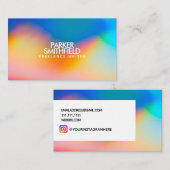 Kleurenrijke verfsplash, aangepast ontwerp visitekaartje (Voorkant / Achterkant)