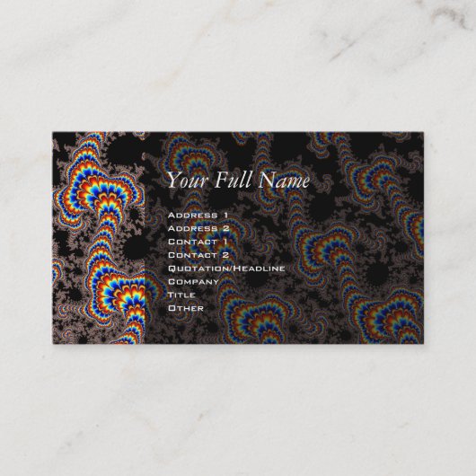 Kleurenrun - Fractal Art Visitekaartje (Voorkant)