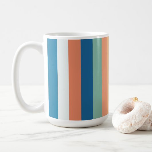 Kleurenschaduwstrepen Koffiemok (Met donut)
