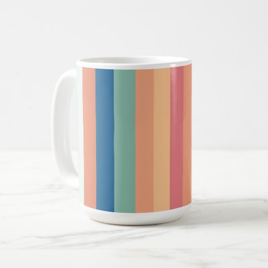 Kleurenschaduwstrepen Koffiemok (Voorkant links)