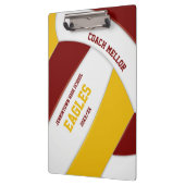 kleurenschema maroon goud volleybalcoach klembord (Links)