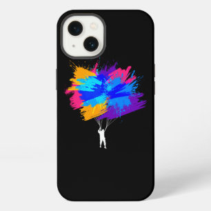 Kleurenscherm parachutist parachutespringen iPhone 13 hoesje