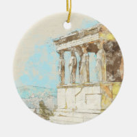  kleurenschets Athens Griekenland Ornament