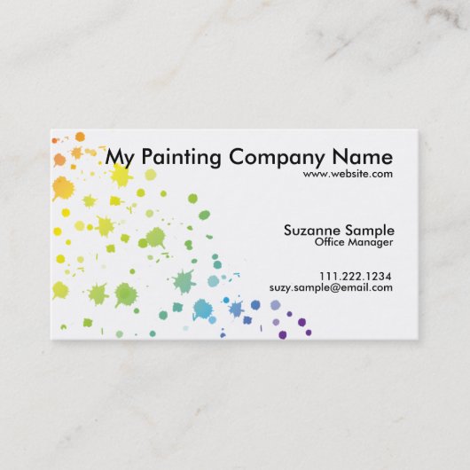 Kleurenschijfkaart Visitekaartje (Voorkant)