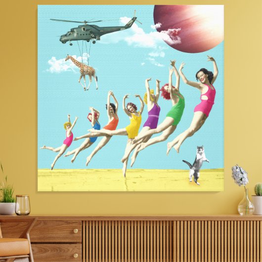 Kleurenschilderdoek voor meisjes die doorboren canvas afdruk (Insitu (Woonkamer))