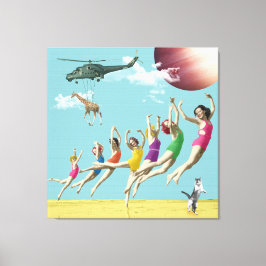 Kleurenschilderdoek voor meisjes die doorboren canvas afdruk
