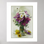 Kleurenschilderij van Paul de Longpré Fine Art Pri Poster (Voorkant)