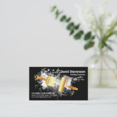 Kleurenschilderpeling goudpenseel verven visitekaartje (Staand voorkant)