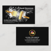 Kleurenschilderpeling goudpenseel verven visitekaartje (Voorkant / Achterkant)