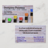 Kleurenschilderpenseel schilderen visitekaartje (Voorkant / Achterkant)