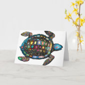 kleurenschildpad kaart (Gele Bloem)