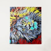 kleurenschop - leeuwen wandkleed (Voorkant)