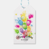 Kleurenschouderballonnen Cadeaulabel (Voorkant)