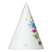 Kleurenschouderballonnen Feesthoedjes (Links)