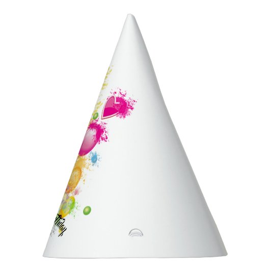 Kleurenschouderballonnen Feesthoedjes (Rechts)