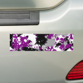 Kleurenschoudertje - Aseksuele trots Bumpersticker (Op auto)