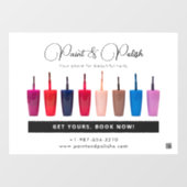 Kleurenset nagellak Nagelsalon Raamsticker (Vel)