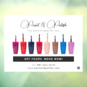 Kleurenset nagellak Nagelsalon Raamsticker (Vel 3)