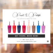 Kleurenset nagellak Nagelsalon Raamsticker (Vel 2)