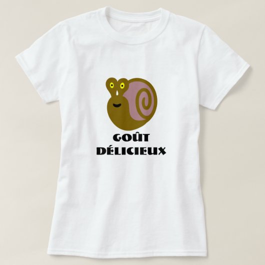 Kleurenslak en sms-goût délicieux t-shirt (Design voorkant)
