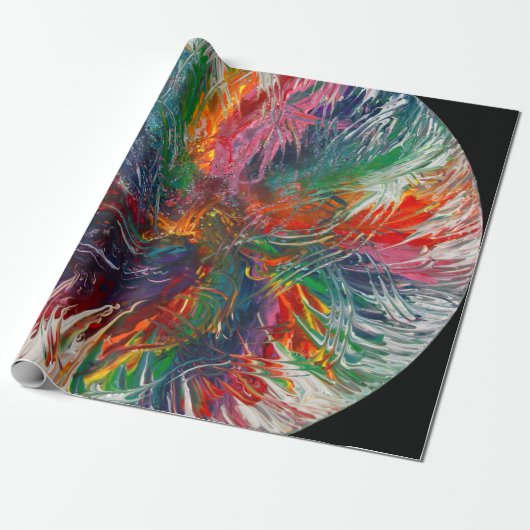 kleurenspectrum-pijlwiel cadeaupapier (Uitgerold)