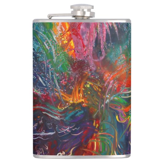 kleurenspectrum-pijlwiel heupfles (Voorkant)