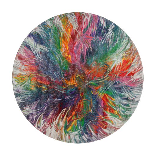 kleurenspectrum-pijlwiel snijplank (Voorkant)