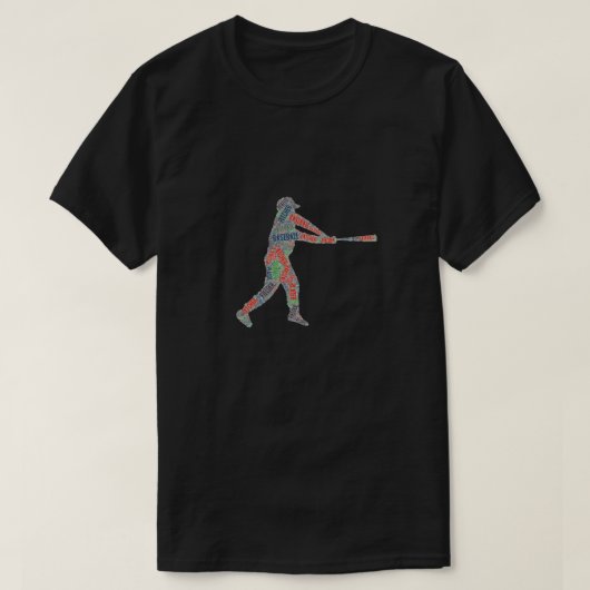 Kleurenspel Baseball Sport Grafisch T-shirt (Design voorkant)