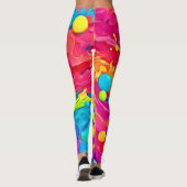 Kleurenspetterachtergrond Leggings (Achterkant)