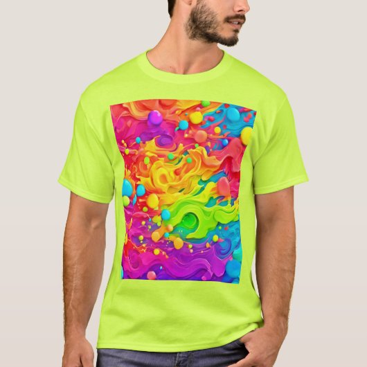 Kleurenspetterachtergrond T-shirt (Voorkant)
