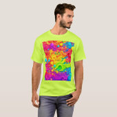 Kleurenspetterachtergrond T-shirt (Voorkant volledig)