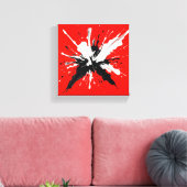 Kleurenspetterschilderij Canvas Afdruk (Insitu (Woonkamer))