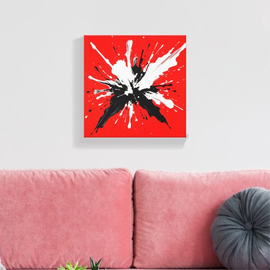 Kleurenspetterschilderij Canvas Afdruk (Insitu (Woonkamer))